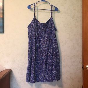 Fit and Flare Geometric Print Purple Dress